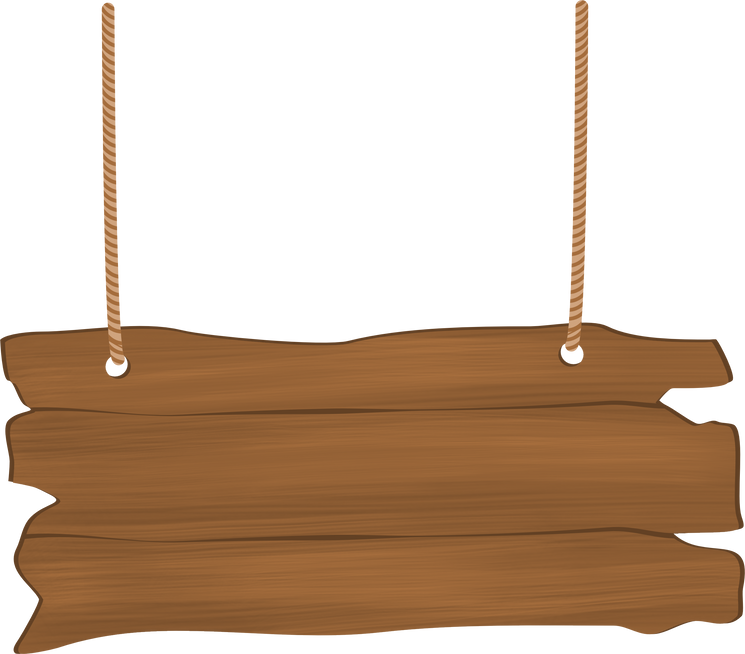 Wooden signboard